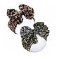 LDDCX Bows for Baby Girls Headband, Newborn Bows Headbands Baby Hair Bows Hairbands Hair Accessories.(FD104) (leopard headband)