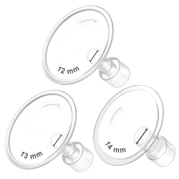 Maymom MyFit Flanges Classic/Conical Shape Goldie Pack 12 13 14 mm Compatible with Medela Breast Pumps and Maymom Wide Base and 