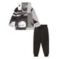 Nike Baby Boy All Day Play All Over Print Hooded Jacket & Jogger Pants 2 Piece Set (B(66J903-023)/W, 24 Months)