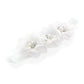 My Lello Baby Flower Headbands Fabric Beaded Trio Stretchy Elastic Pair (Navy/White)
