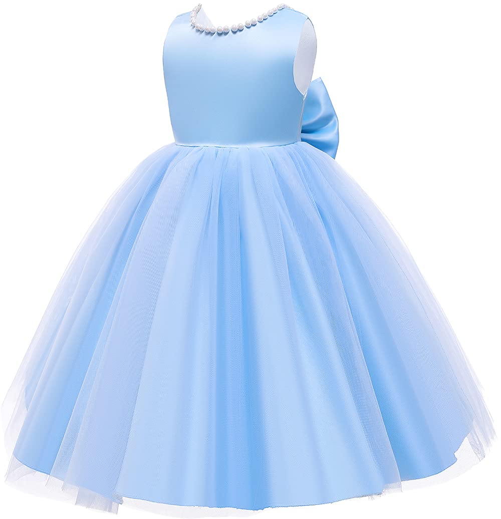 Baby Girl Party Wedding Easter Dress, Sleeveless Floor Length Tutu Tulle Dance Gown 1St Birthday 12-18Months