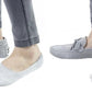 Cotson No Show Cotton Loafer Socks With AntiSlip Silicon Pack Of 2 Pairs (Grey)