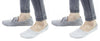 Cotson No Show Cotton Loafer Socks With AntiSlip Silicon Pack Of 2 Pairs (Grey)