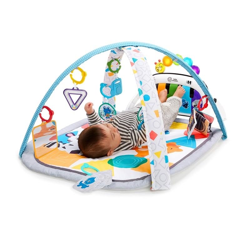 Baby Einstein 4-In-1 Kickin' Tunes Music And Language Play Gym And Piano Tummy Time Activity Mat