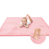 Huloo Sleep Baby Play Mat for Floor,1.3 Thick Elasti-Foam 74  50 Playpen Mat for Toddlers Infant kids,Water-Repellent Soft Coral