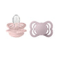 BIBS Supreme Baby Pacifiers | BPA-Free Silicone Pacifier | Made in Denmark | Set of 2 Soothers (Blossom/Dusky Lilac, 6-18 Months