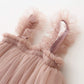 Gsvibk Baby Girls Tutu Dress Toddler Tulle Tutu Dress Infant Long Sleeve Cotton Dresses Princess Party Dress 9M Pink 708