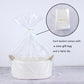 Yimi'S Dream Gift Baskets Empty, Small Basket For Organizing, White Cotton Rope Basket With Handle For Decor, Baby Cat Dog Toy (
