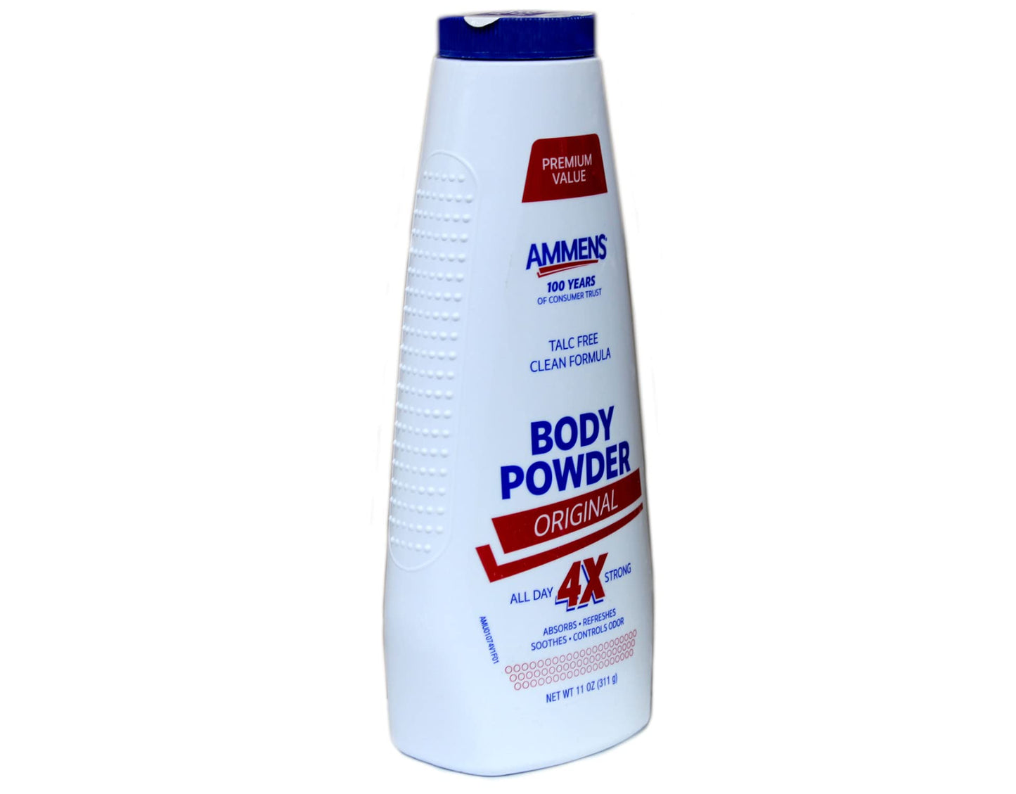 Ammens Body Powder Original - Talc-Free Clean Formula, All-Day 4X Strong Protection, 11 Oz (Pack Of 6)