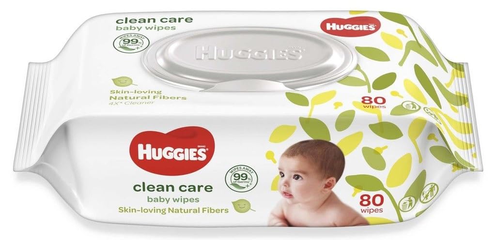 Huggies Clean Care Baby Wipes 80Pcs