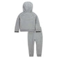 Nike Sportswear Tech Fleece Full-Zip Set Baby 2-Piece Hoodie Set (66L050-042, Dark Grey Heather) Size 24M