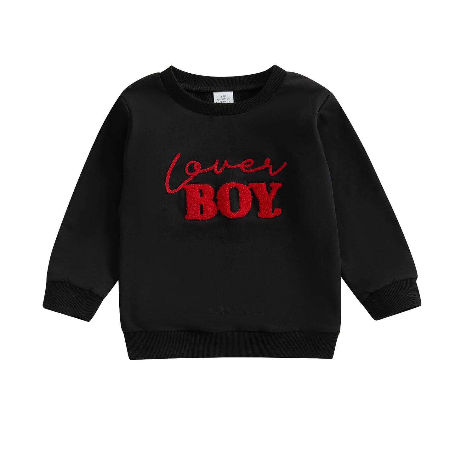 Karuedoo Toddler Baby Boy Girl Valentines Day Clothes Letter Print Crewneck Sweatshirt Long Sleeve Shirts Top Spring Outfit (A-B