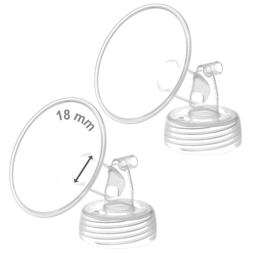 Maymom 18Mm Wide Neck Pump Part Compatible With Spectra S1/S2 Pumps; Incl Wide Mouth Flange; Not Original Spectra Flange; Replac