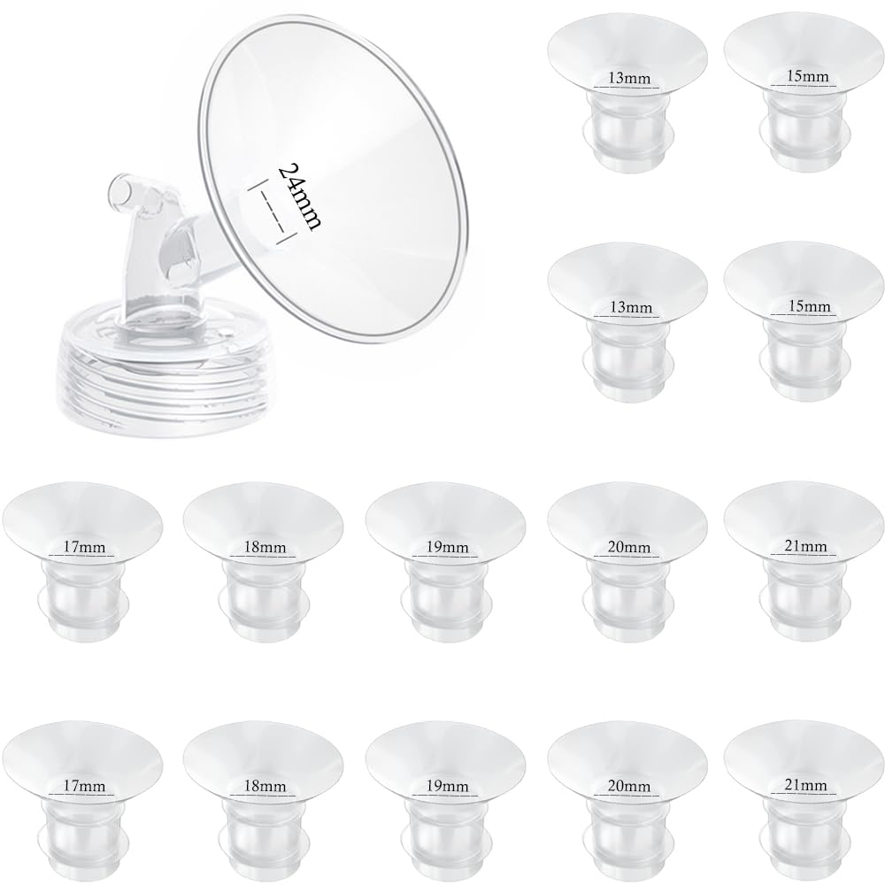 Flange Inserts 13/15/17/18/19/20/21Mm 14Pc Compatible With Momcozy S12 Pro/S9 Pro/S9/S10/S12/Medela/Tsrete/Spectra/Bellababy Bre