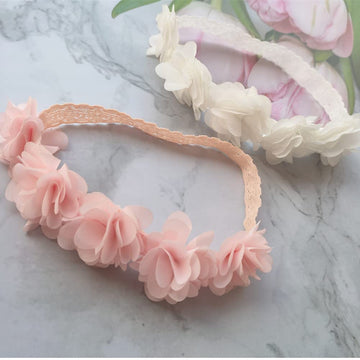 Baby Elastic Lace Bows Flower Headbands, Stretch Gold Princess Floral Hair Band Headwear For Infant Girls Toddler Hair Accessori