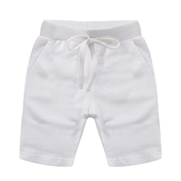 Haxico Toddler Baby Boys Summer Knee Length Solid Cotton Candy Sport Shorts Kids Harem Pants White, 5T