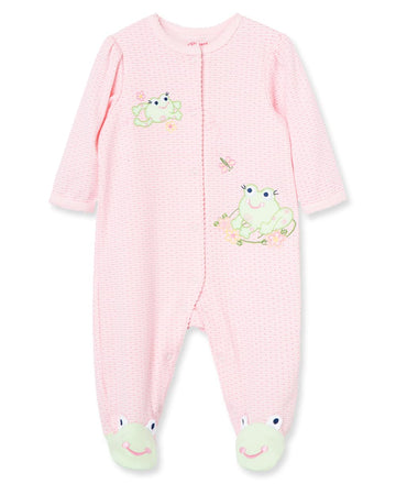 Little Me Baby Girls Infant And Toddler Bodysuit Footies, Pink, 6 Months Us