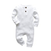 Eghunooy Baby Boy Girl Solid Color One Piece Romper Jumpsuit Outfits Clothes (12-18 Months) White