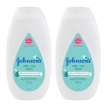 Johnson & Johnson Baby Milk And Rice Baby Lotion 200Ml (Pack Of 2)