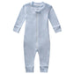 Owlivia Organic Cotton Baby Boy Girl Zip Up Sleep N Play, Footless, Long Sleeve(Newborn, Blue)