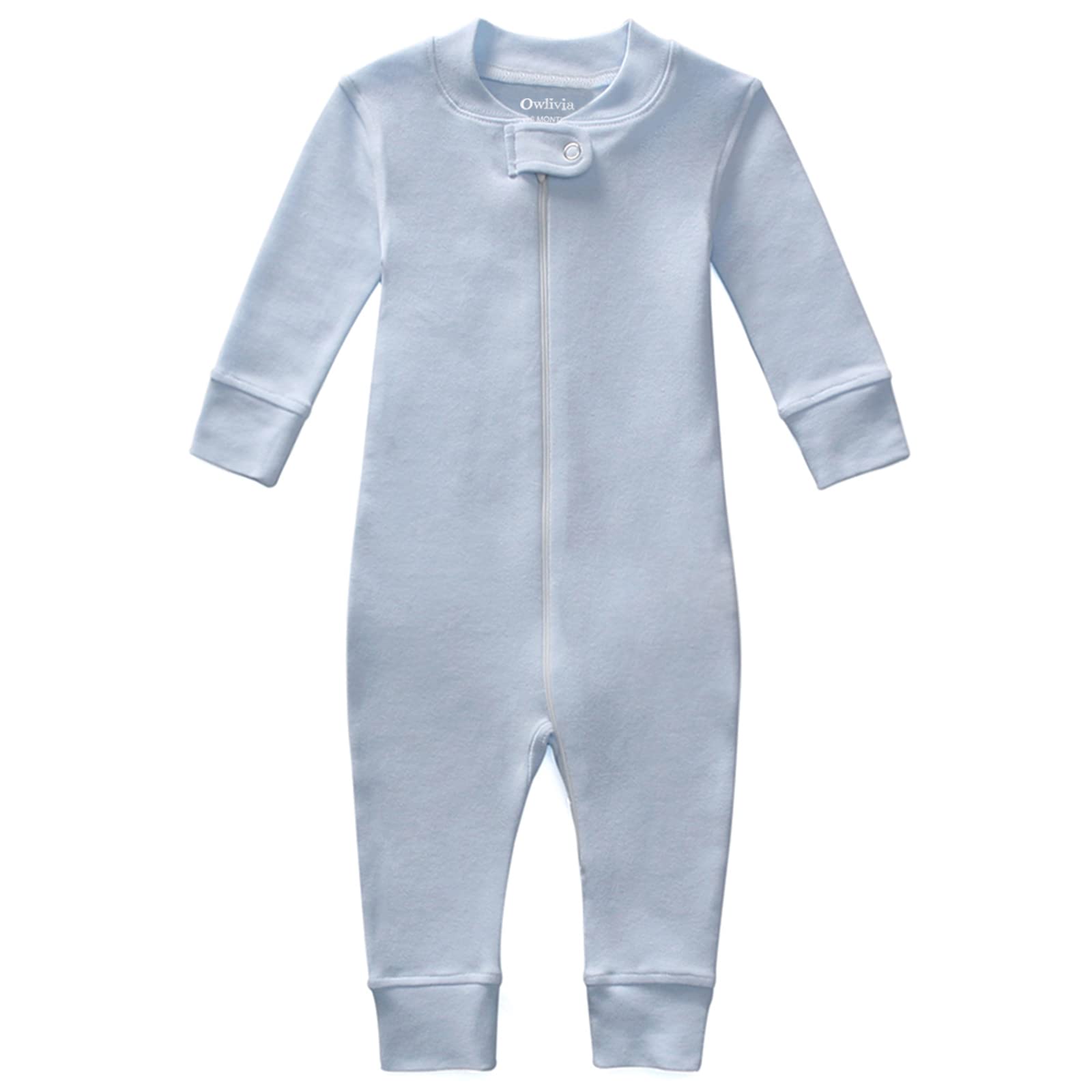 Owlivia Organic Cotton Baby Boy Girl Zip Up Sleep N Play, Footless, Long Sleeve(6-12 Months, Fruit Printing)