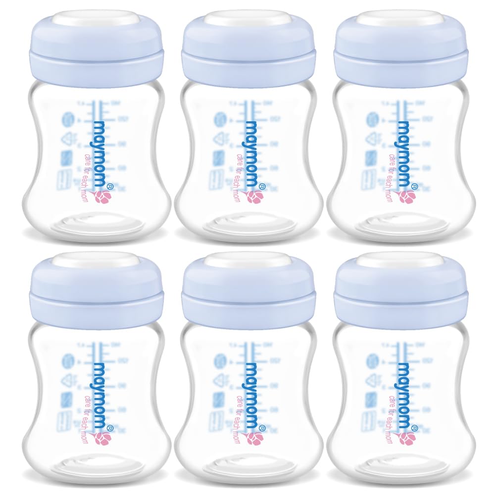 Maymom Wide-Mouth Milk Storage Collection Bottle With Sureseal Sealing Disk; Compatible With Spectra/Motif Luna/Ameda Mya/Bellab