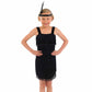 Fun Shack Kids 20S Flapper Girl Costume Black Childrens Halloween Costume For Girls - Large