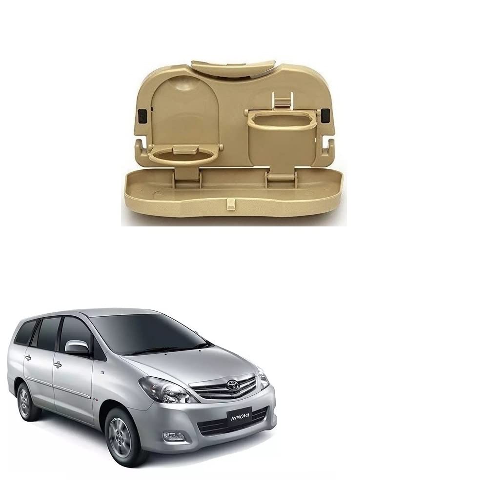 Stylish Foldable Compact Car Back Seat Tray for Food/Drinks/Cup/Bottle Holder Universal Pack of 1 Suitable for Innova Type3