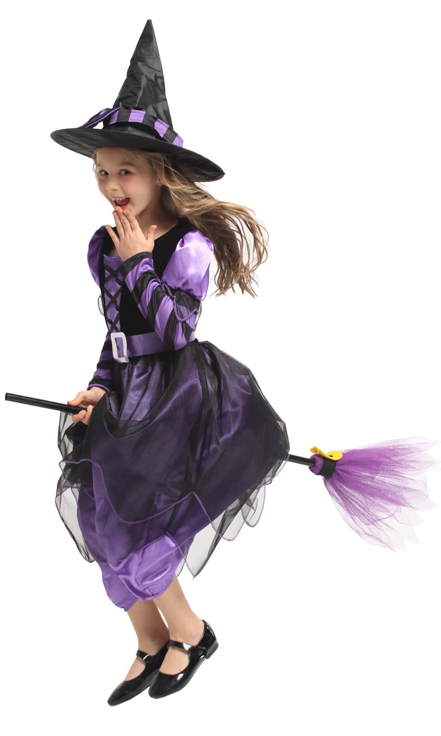 Narecte Halloween Costumes For Girls Halloween Costumes,Witch Costume For Girls Witch Costume,Kids Witch Costume Purple L