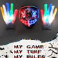 Stonch Halloween Mask Skeleton Gloves Set, 3 Modes Light Up Scary Led Mask With Led Glow Gloves, Halloween Decorations Anonymous
