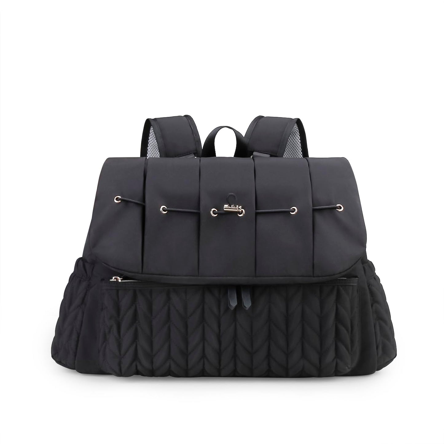 Lmbabter Diaper Bag Backpack Messenger Bag Travel Backpack Maternity Bags Stylish Baby Bag With Changing Pad For Mom (Black B)