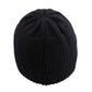 Simple Knitted Baby Beanie Hip-Hop Boys Winter Hat Toddler Kids Bonnet For Girls 0-5Y (Black,L)