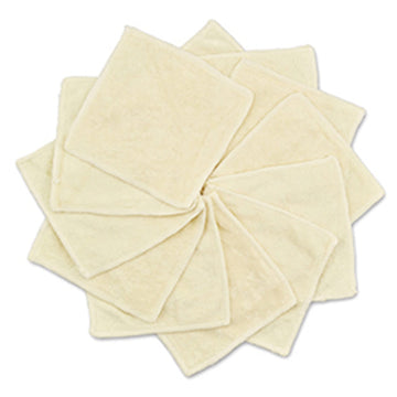 Babygoal 12-Pack Rayon From Bamboo Baby Cloth Wipes- Reusable & Washable Small Saliva Towels For Newborns- Ultra-Soft Face Wipes
