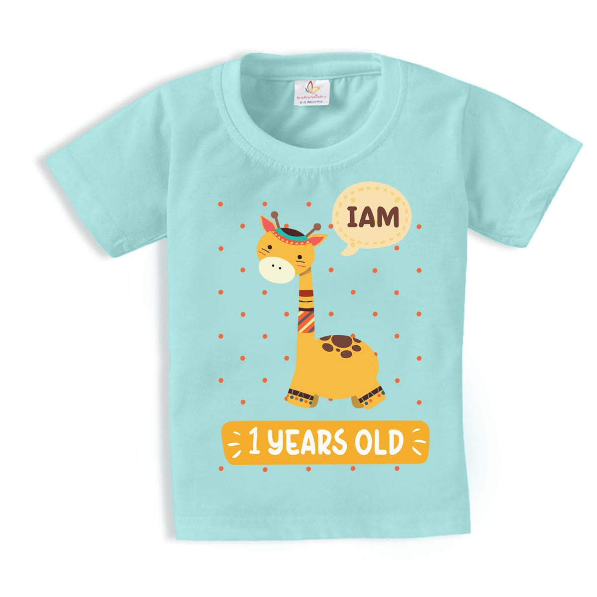 Baby Wish One Year Old Birthday TShirt For Baby Boys & Girls 1St Birthday Outfit Round Neck Half Sleeve Tee  One Year Old Prin