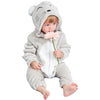 Michley Newborn Baby Winter Hooded Romper Flannel Infant Jumpsuit Outfit, Mouse, 19-24Months, Size 100