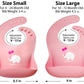 Ymcf Products 2-Pack Waterproof Silicone Baby Bib Lightweight Comfortable Easy-Wipe Clean (Light Pink/Purple, Small)