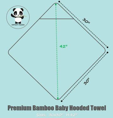 Hiphop Panda Bamboo Hooded Baby Towel - Soft Hooded Bath Towel For Babie, Toddler,Infant, For Boy And Girl - (Yellow Duck, 30 X