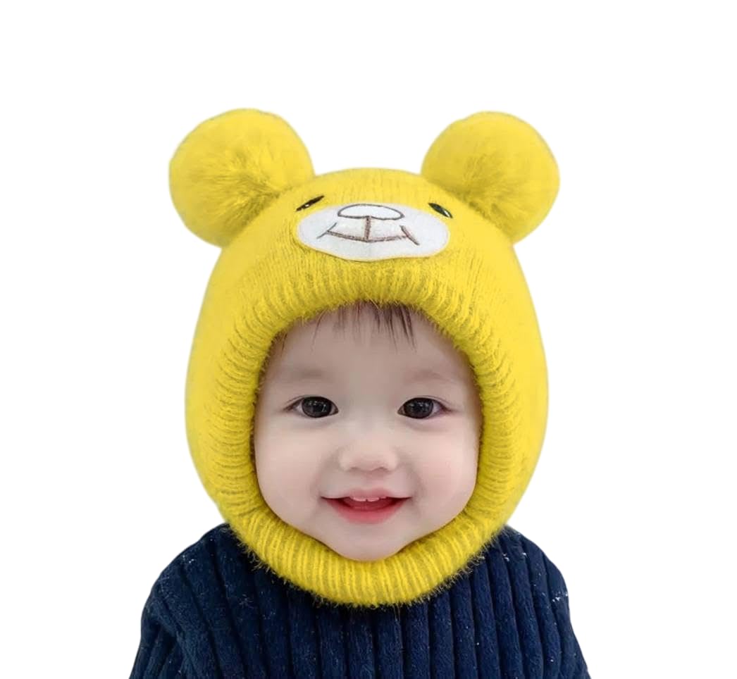 Topibaaz Toddler Winter Hats Monkey Caps For Baby Boys Girls Winter Hat, Soft Fleece Lined Woolen Hat Cap For Kids Beanie Earfla