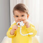 Baby Food Grade Silicone Teether Toy with Pacifier Clip Holder,Teething Toys Gift Set for 3 Months+ Boys and Girls,Freezer Safe,