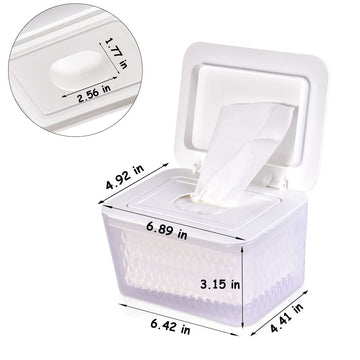 Umtiti Wipes Dispenser & Wipes Pouch/Tissue Bag, Wipes/Tissue Case With Moisture Seal Secure Lid, Non-Slip Rubber Feet & Sealing