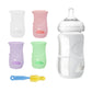 4 Pack Silicone Sleeves for Philips Avent Glass Baby Bottle,Anti Breakage Bottle Cover with Brush for Avent Natural Bottles 8 Oz