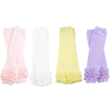 Judanzy Newborn 4-Pack Baby Leg Warmers (Newborn- 12 Pounds) (Preppy Girl)