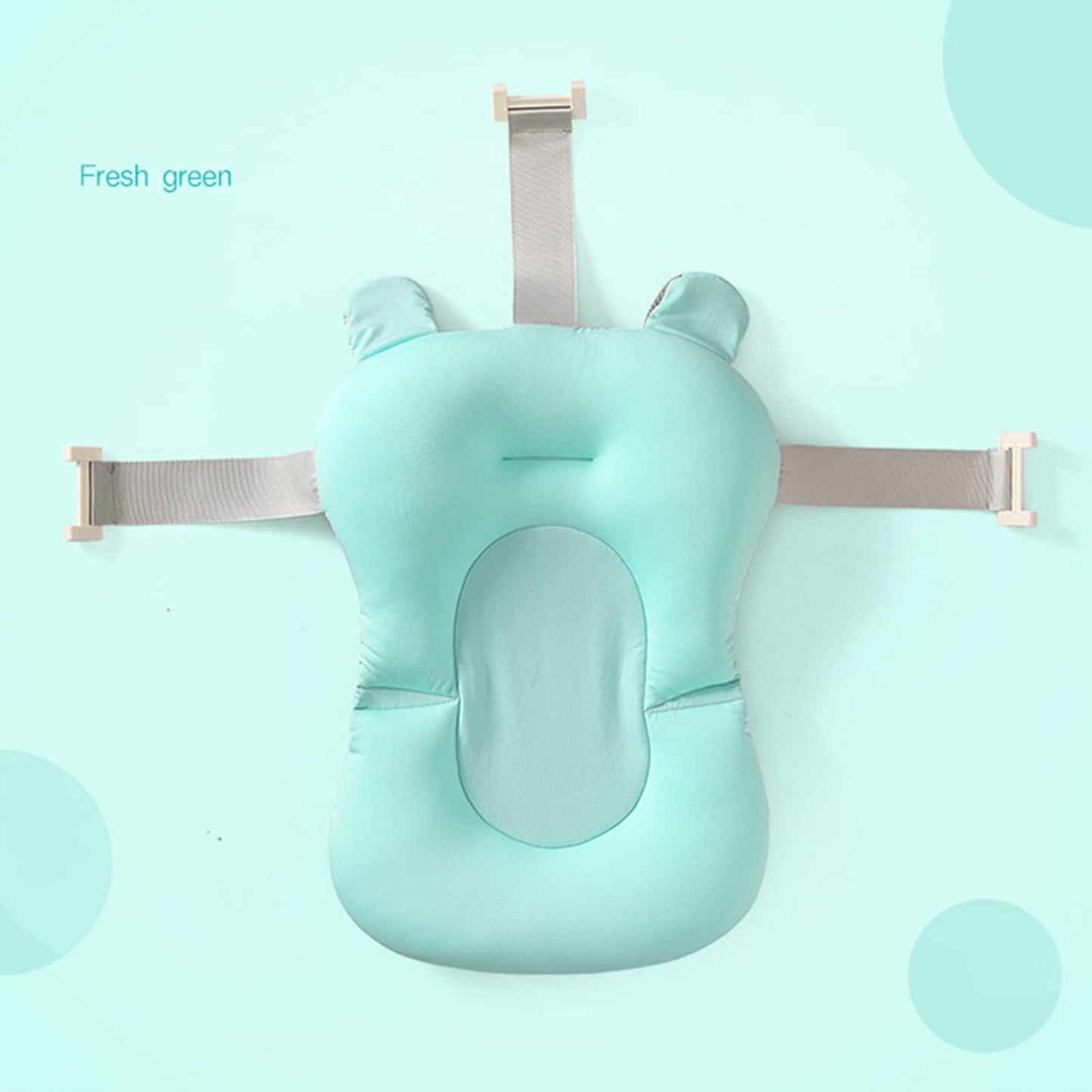 Baby Bath Cushion Pad Newborn Bathtub Mat Infant Bath Supporter Net Baby Bathtub Pillow Non-Slip Floating Bathing Tub Seat (Gree