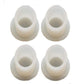 Apav Juhla Silicon Rubber Pad For 1.5 Inch Round Pipe I Set Of 4 (White)