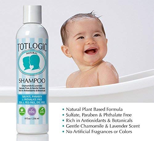 Totlogic Sulfate Free Kids Shampoo - 8 Oz Original Scent - Gentle And Paraben Free Non-Toxic Plant Based Formula Safe For Babies