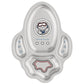 Happy Hues Stainless Steel Divided Meal Plate Tray3 Compartments Dinner Dish For Baby (Rocket)