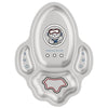 Happy Hues Stainless Steel Divided Meal Plate Tray3 Compartments Dinner Dish For Baby (Rocket)