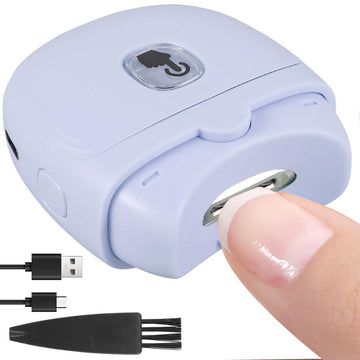 Automatic Nail Clipper Electric Nail Clippers With Light Rechargeable Fingernail Trimmer With Nail Scraps Storage Electric Nail
