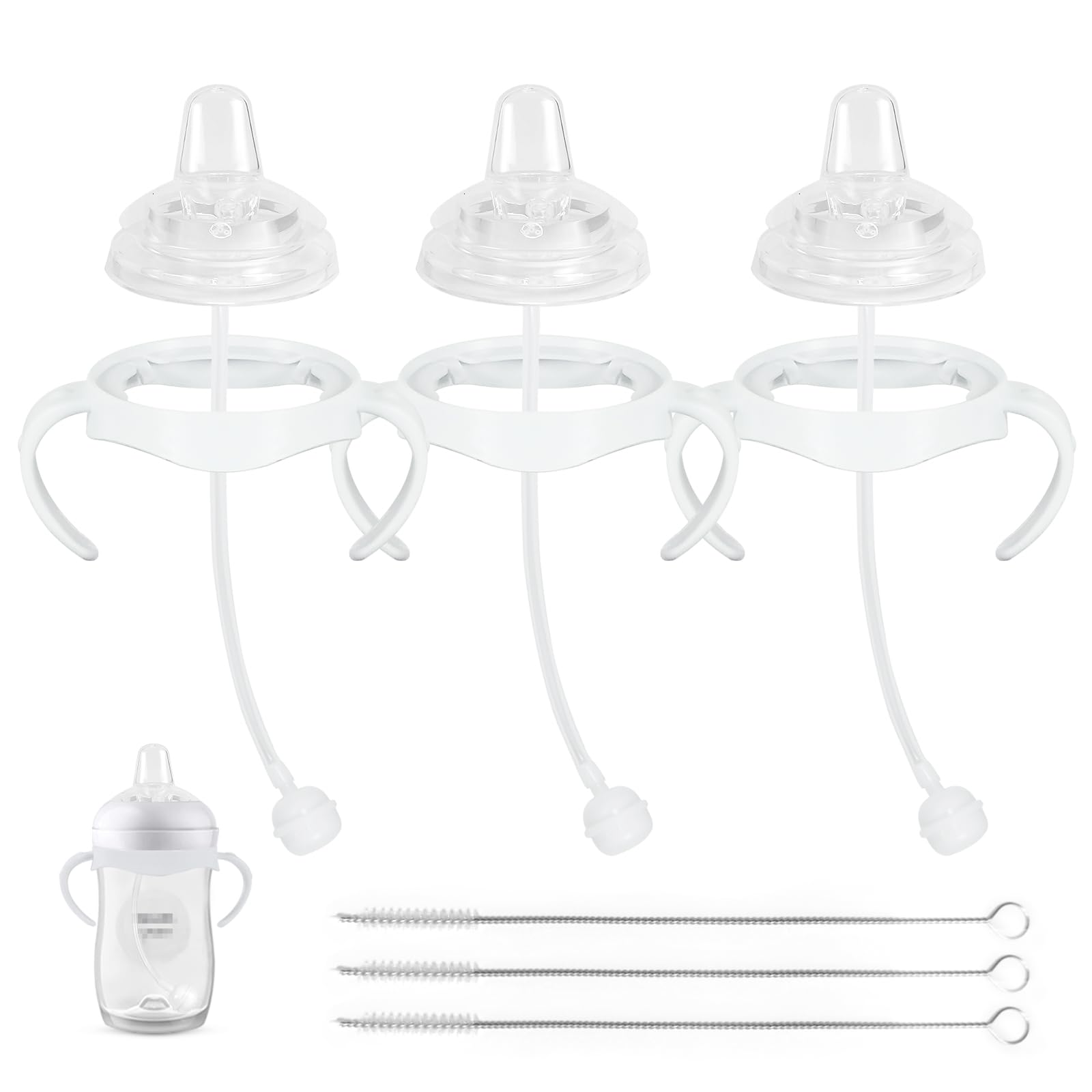 Sippy Cup Soft Conversion Kit for Philips Avent Natural Baby Bottle, Toddler Transition Kit with Silicone Sippy Spout Nipple, We