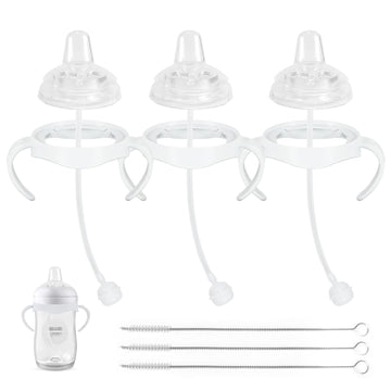 Sippy Cup Soft Conversion Kit for Philips Avent Natural Baby Bottle, Toddler Transition Kit with Silicone Sippy Spout Nipple, We
